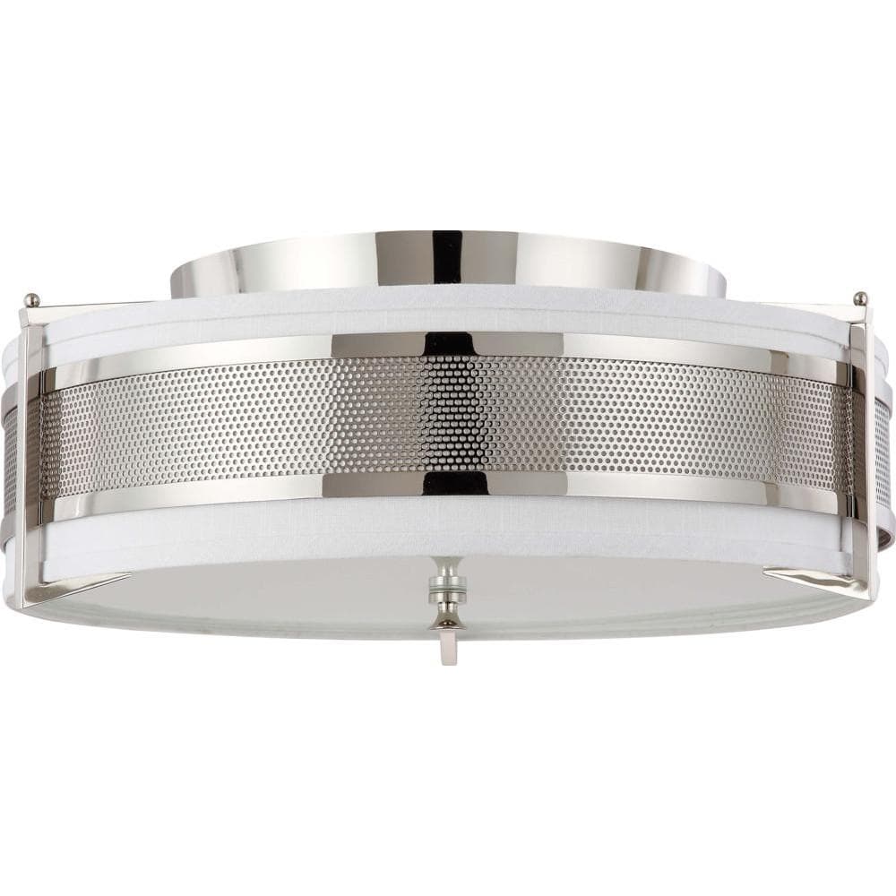 Nuvo Diesel ES - 4 Light Large Flush w/ Slate Gray Fabric Shade - (4) 13w GU24 Lamps Incl.