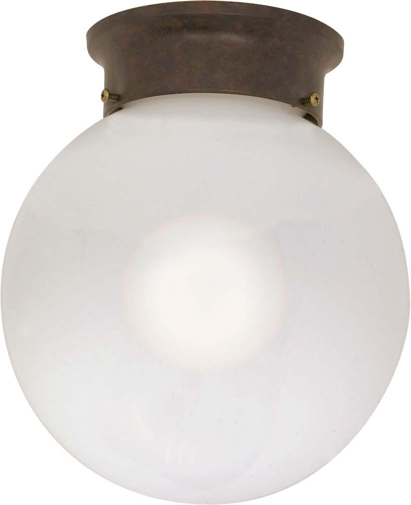 Nuvo 1 Light Cfl - 8 in - Flush Mount - White Ball -  13W GU24 Lamps