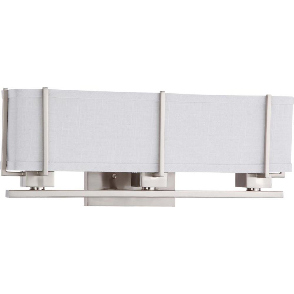 Nuvo Logan ES - 3 Light Sconce w/ Slate Gray Fabric Shade - (3) 13w GU24 Lamps Included