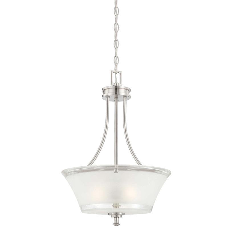 Nuvo Patrone - 3 Light Pendant w/ Clear & Frosted Glass