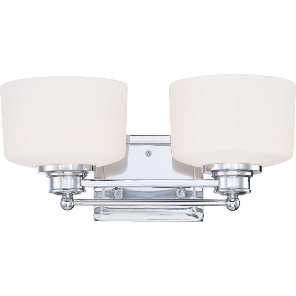 Nuvo Soho - 2 Light Vanity Fixture w/ Satin White Glass