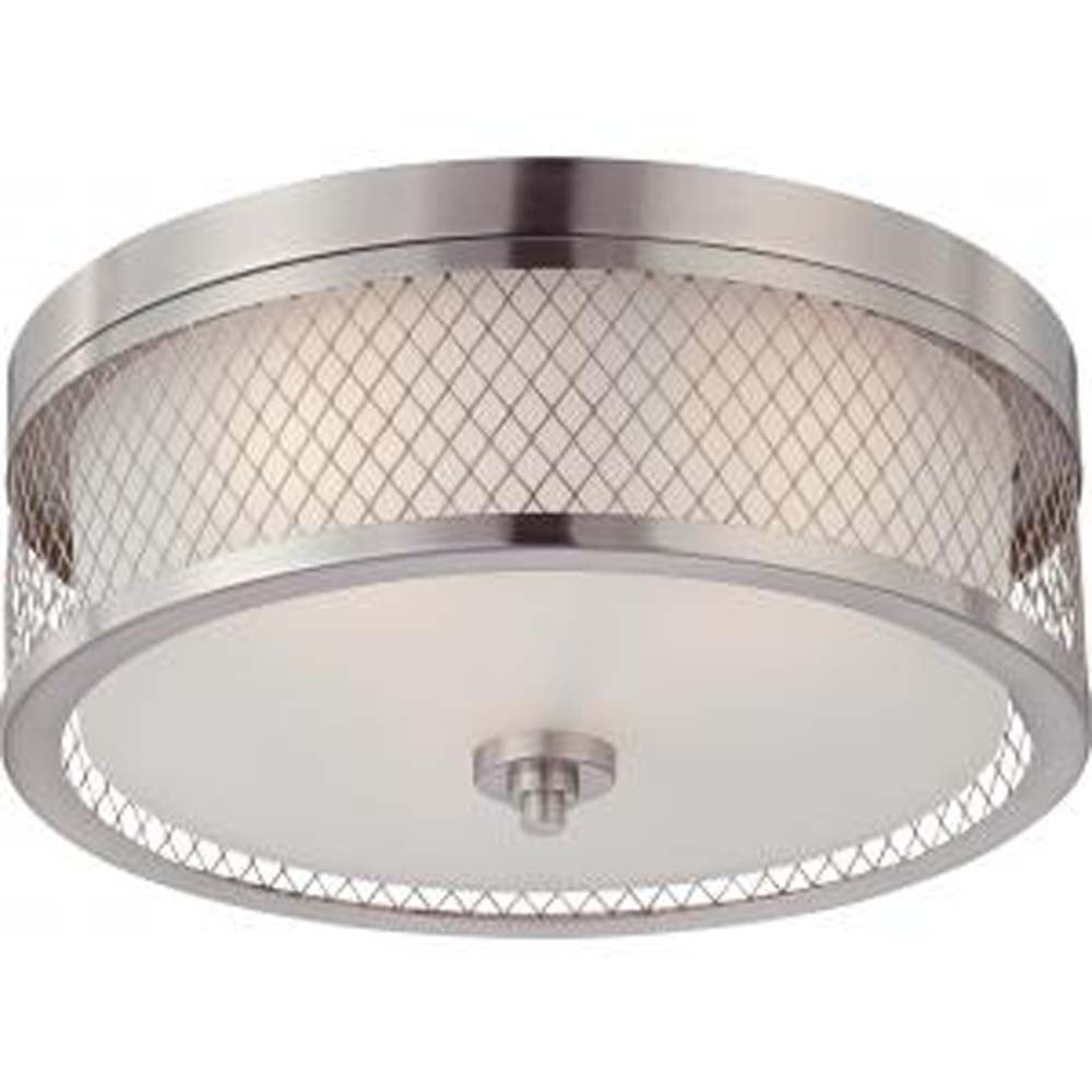 Nuvo Fusion - 3 Light Flush Dome Fixture w/ Frosted Glass