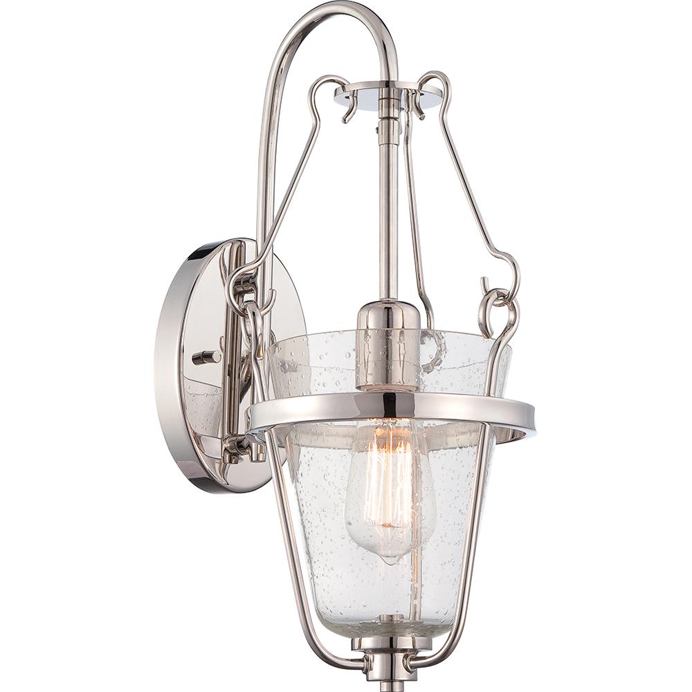 Latham - 1 Light Wall Fixture w/ Clear Seeded Glass- Lamp Included