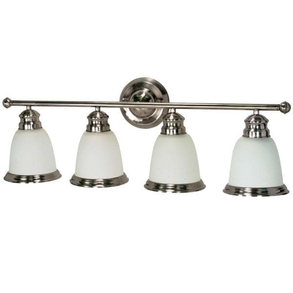Nuvo Palladium - 4 Light - 31 inch - Vanity - w/ Satin Frosted Glass Shades