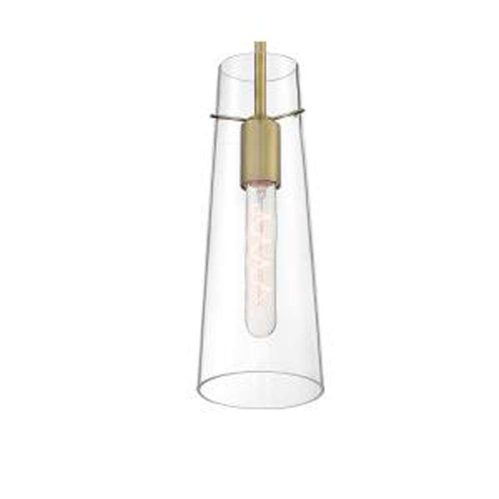Nuvo Alondra 1-Light Mini Pendant w/ Clear Glass in Vintage Brass Finish