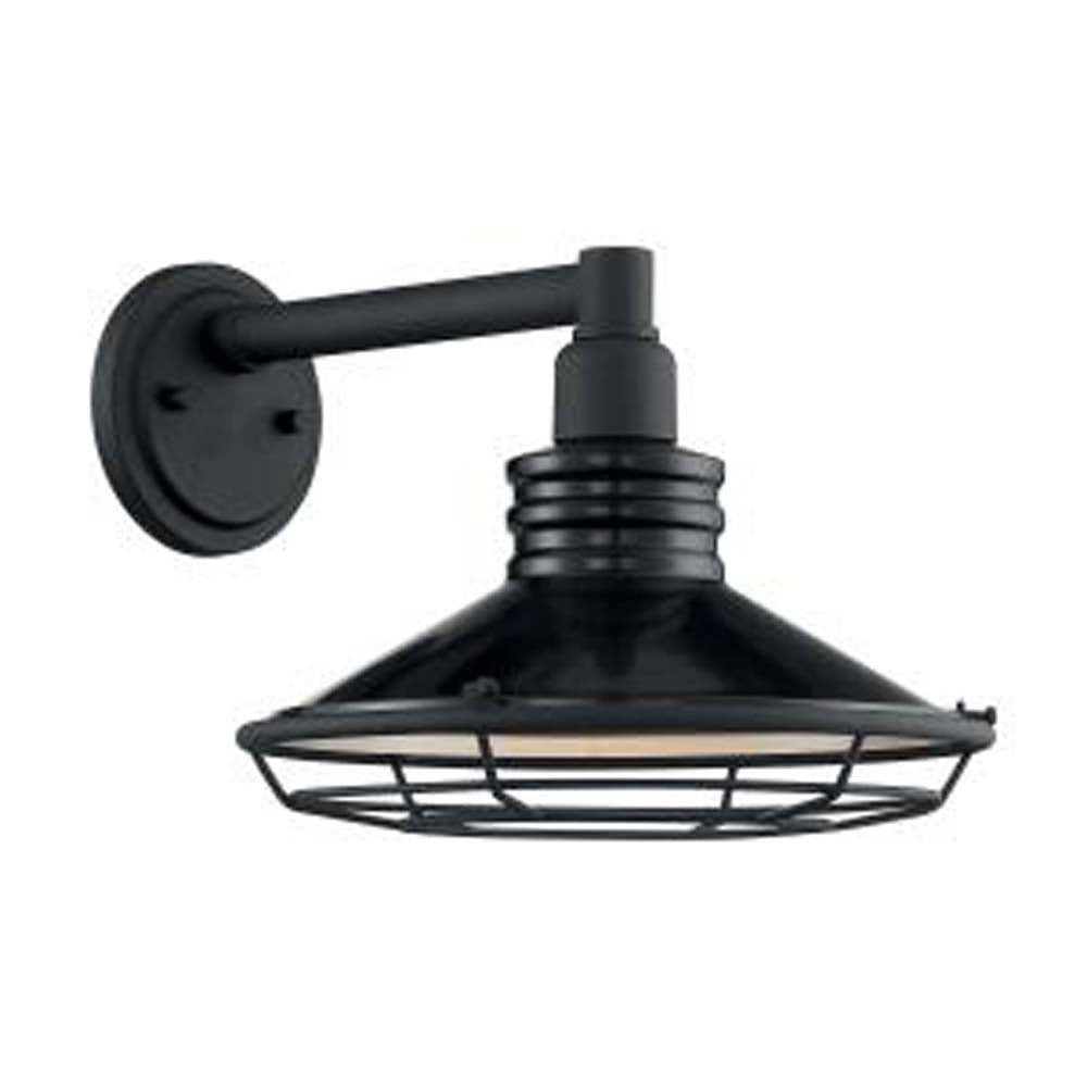 Nuvo Blue Harbor 1-Light 12" Sconce w/ Black & Silver & Black Accents Finish