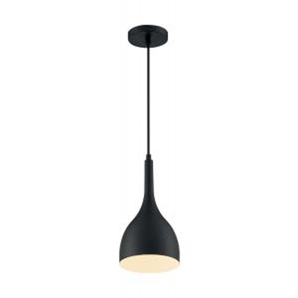 Nuvo Bellcap 1-Light Small Pendant w/ Matte Black Finish