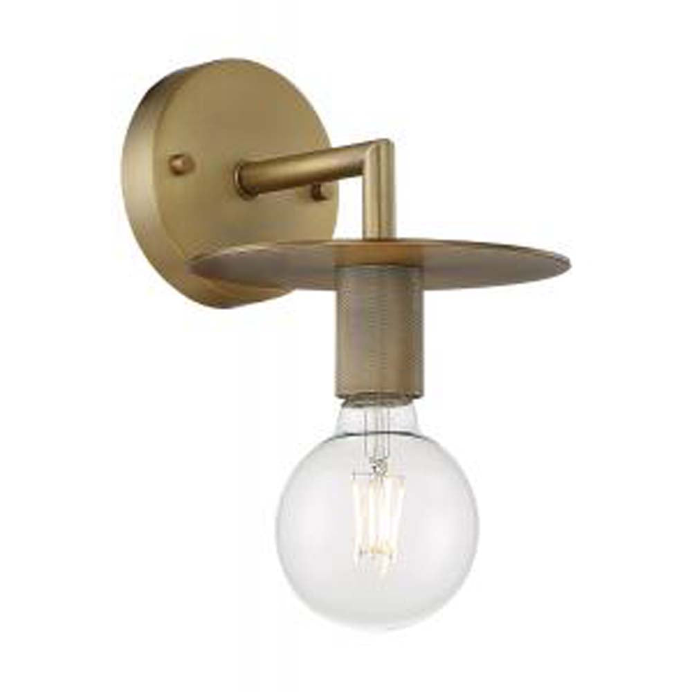 Nuvo Bizet 1-Light Wall Sconce w/ Vintage Brass Finish