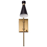 Prospect 1-Light Wall Sconce Matte Black with Burnished Brass_1