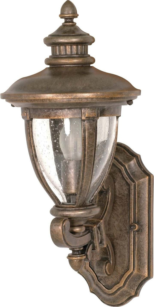 Nuvo Galeon - 1 Light - 19 inch - Wall Lantern - Arm Up w/ Clear Seed Glass