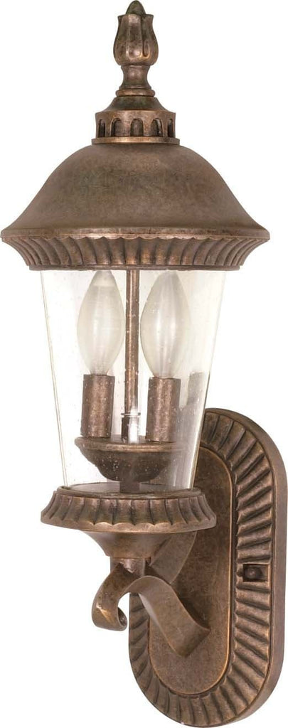 Nuvo Clarion - 3 Light - 20 inch - Wall Lantern - Arm Up w/ Clear Seed Glass