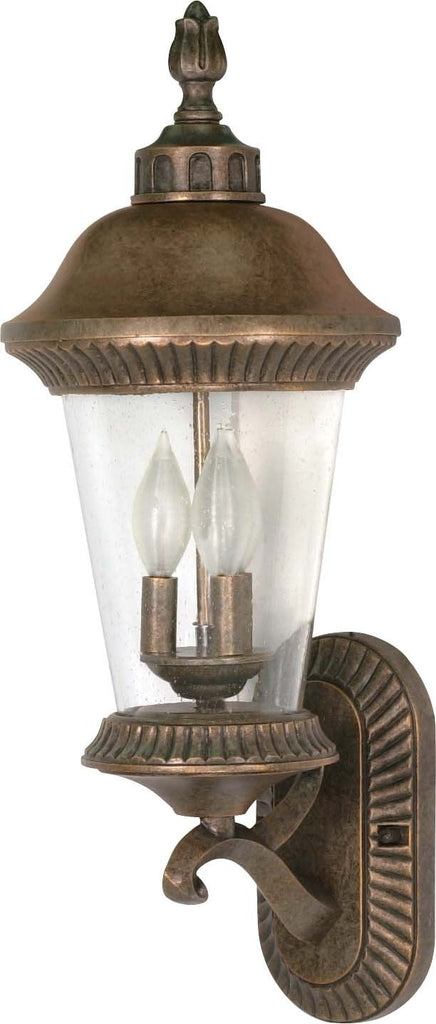 Nuvo Clarion - 3 Light - 24 inch - Wall Lantern - Arm Up w/ Clear Seed Glass