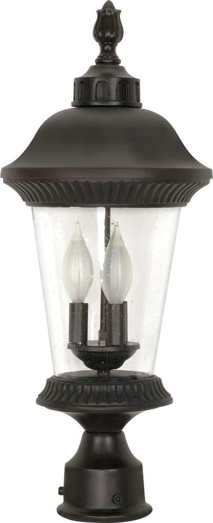Nuvo Clarion - 3 Light - 22 inch - Post Lantern - w/ Clear Seed Glass