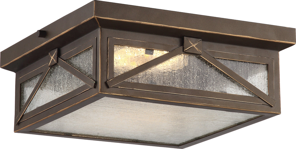Signal 1-Light Flush Mounted Close-to-Ceiling Light Fixture in Umber Bay Finish