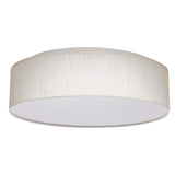 20w 15-in Tunable Beige Fabric Drum LED Decor Flush Mount Acrylic Diffuser_2