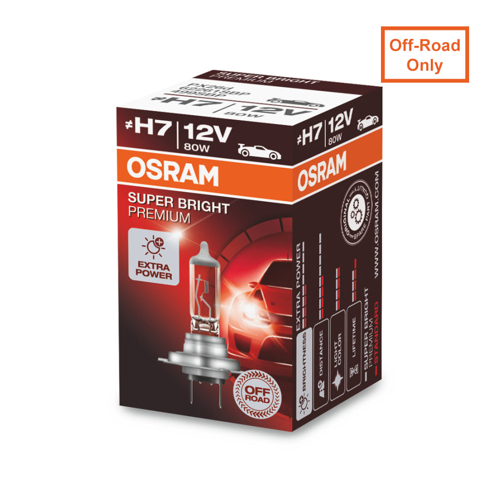 OSRAM H7 80W 12V 62261 Super Bright Premium Off-Road Automotive Bulb