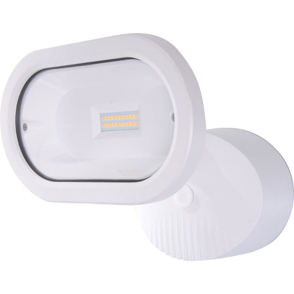 LED Single Head Security Light 4000K White Finish 1200 Lumens