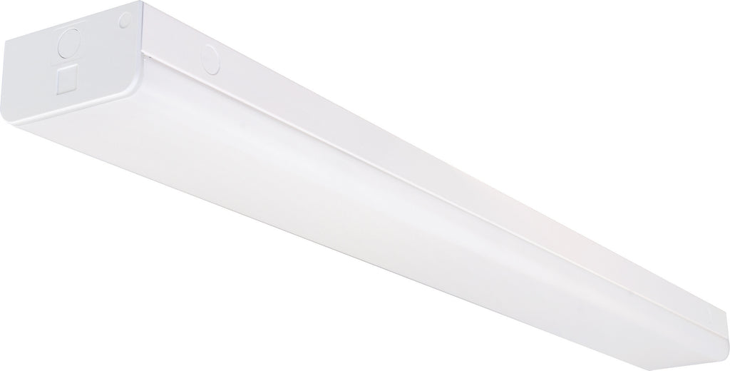 Nuvo 40w 48" LED wide Strip Light w/ knockout & Sensor in White Finish 5000k