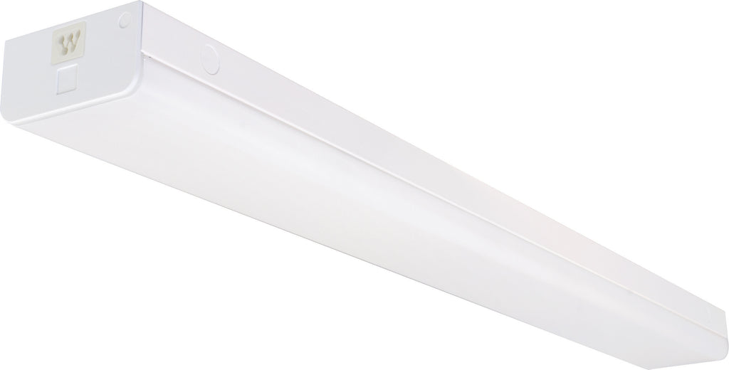 Nuvo 40w 48" LED wide Strip Light w/ Connectible & Sensor in White Finish 4000k