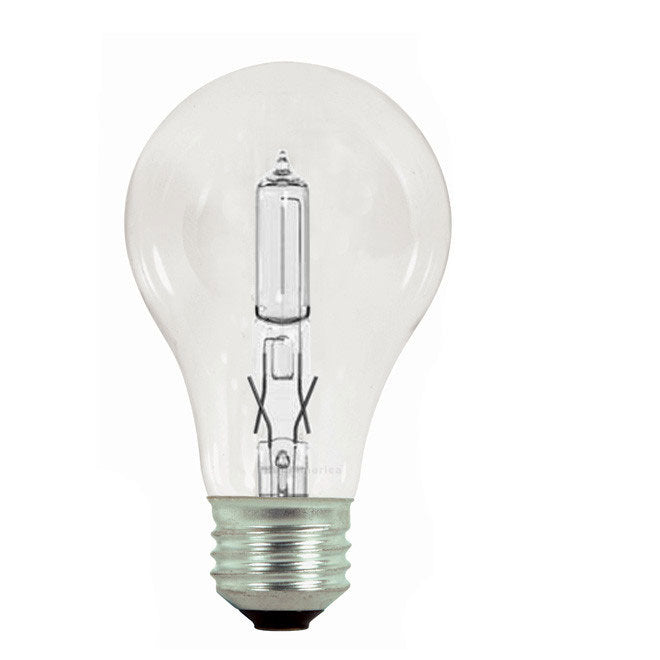 GE 43W A19 Halogen Clear Energy-Efficient - replace 60w Incand -2 bulbs