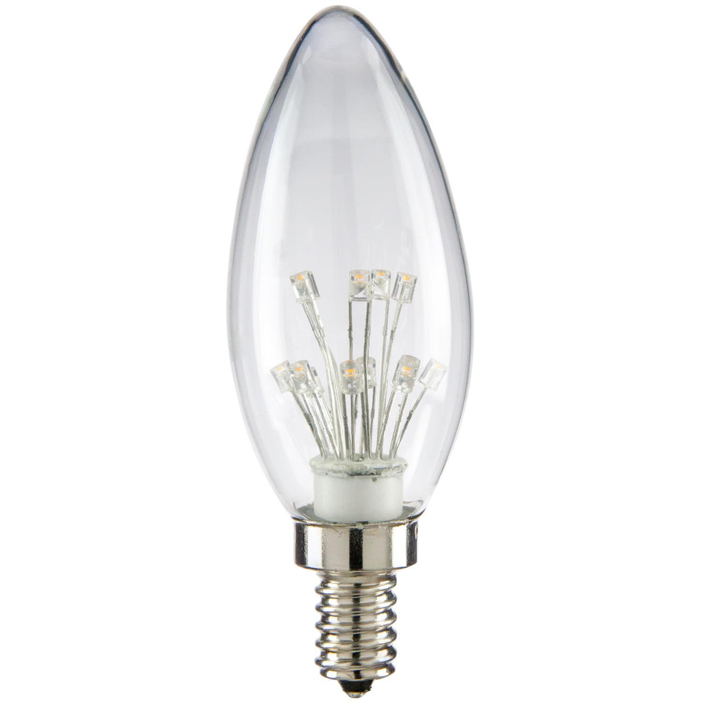SUNLITE 80129-SU LED Vintage Star 1w Light Bulb Candelabra (E12) Base Warm White