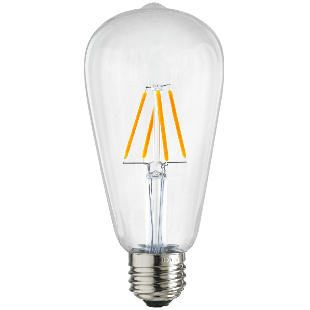 SUNLITE 80150-SU LED Vintage S19 Edison 4w Light Bulb 2700K Warm White