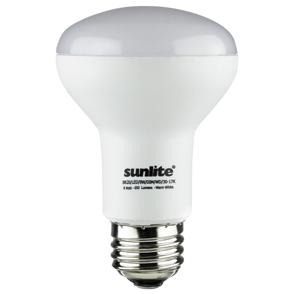 SUNLITE 80505-SU LED BR20 Hospitality Series 8w Light Bulb 3000K Warm White
