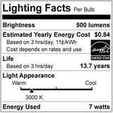 Sunlite LED B11 Clear Chandelier Light Bulb 7w 120v E12 Base 3000K - Warm White_4