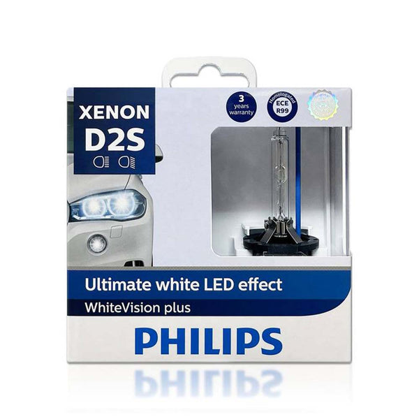 2Pk - Philips D2S WhiteVision Plus 5000K ultimate LED effect Xenon Aut –  BulbAmerica