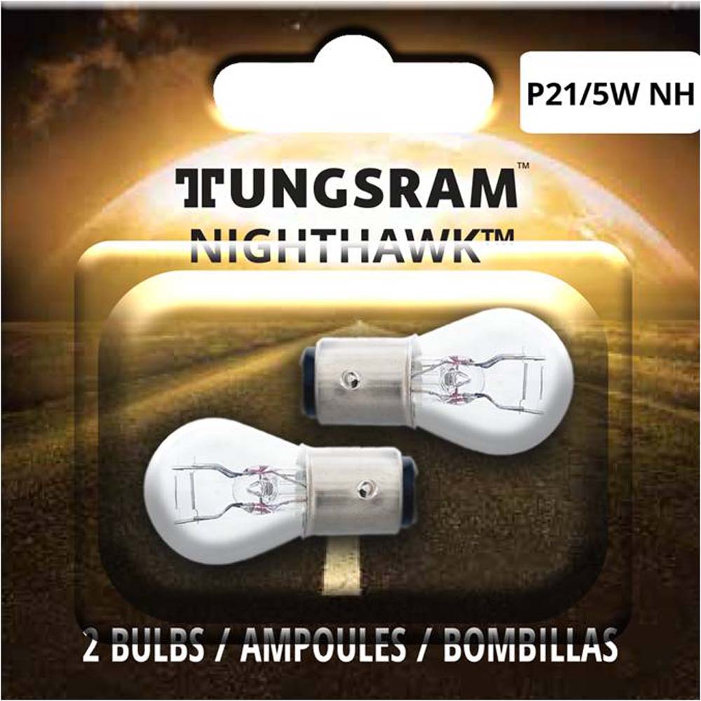 2Pk - Tungsram P21/5W NH Nighthawk Miniatures Automotive Bulb