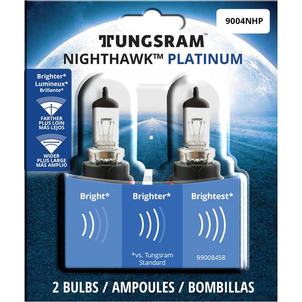 2Pk - Tungsram 9004NHP Nighthawk Platinum head lamps Automotive Bulb