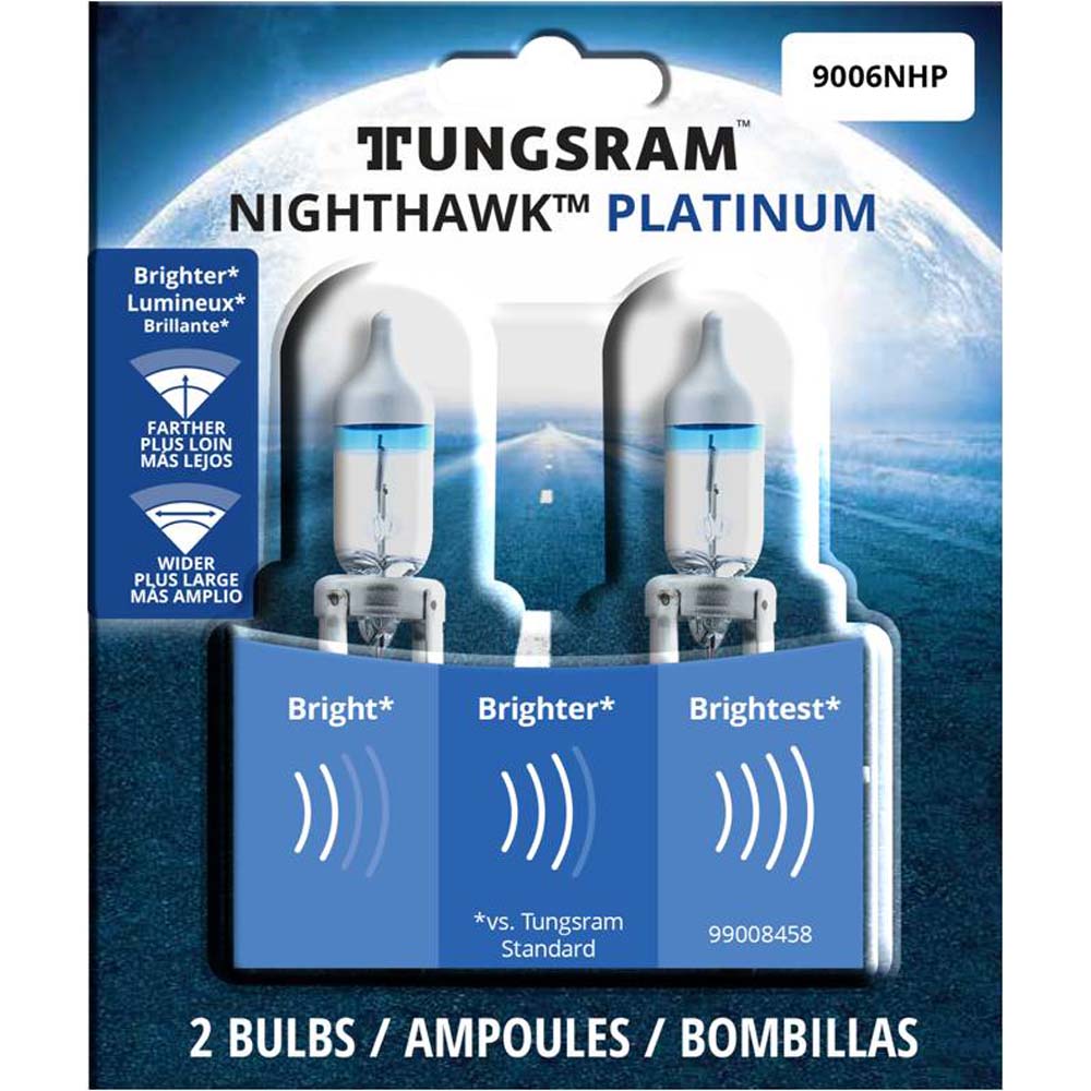 2Pk - Tungsram 9006NHP Nighthawk Platinum head lamps Automotive Bulb
