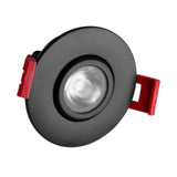 NICOR 2-inch LED Gimbal Recessed Downlight in Black, 2700K