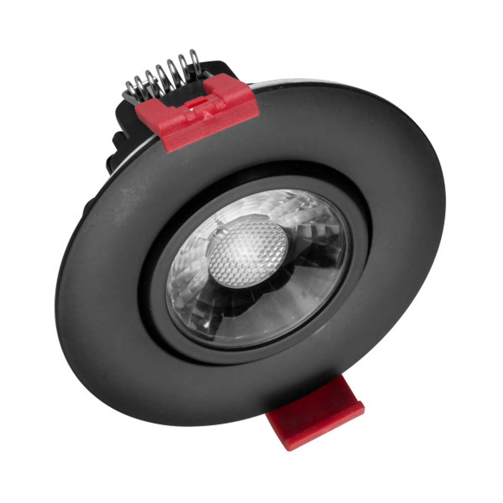 NICOR 3-inch LED Gimbal Recessed Downlight in Black, 2700K