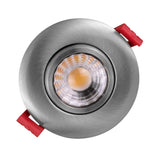 NICOR 3-inch LED Gimbal Recessed Downlight in Nickel, 2700K - BulbAmerica