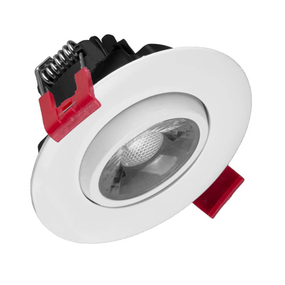NICOR 3-inch LED Gimbal Recessed Downlight in White, 5000K