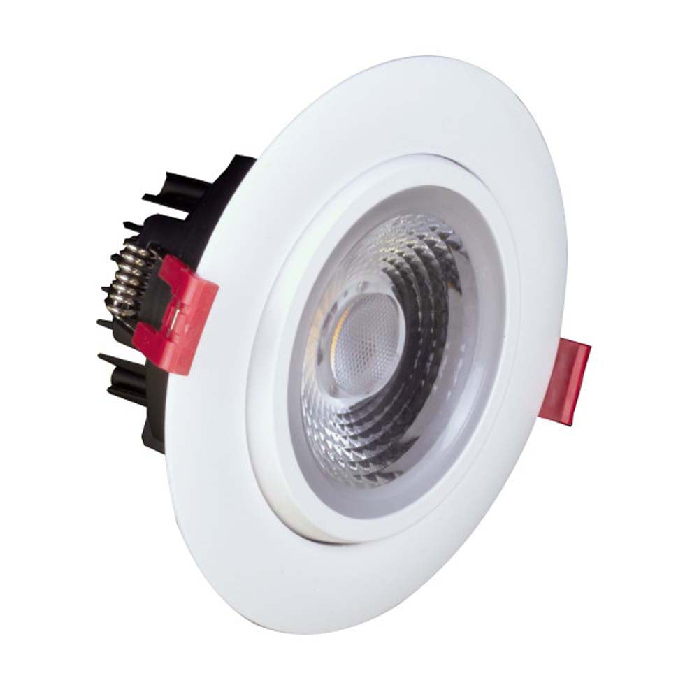 NICOR 4-inch LED Gimbal Recessed Downlight in White, 3000K