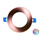 DLE4 Series 4 in. Round Aged Copper Flat Panel LED Downlight in 4000K - BulbAmerica