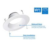 DLR56 (v5) 5/6-inch White Recessed LED Downlight System, 4000K_1