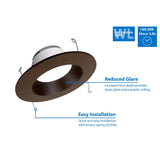 5/6-inch Oil-Rubbed Bronze Recessed LED Downlight System, 5000K_1