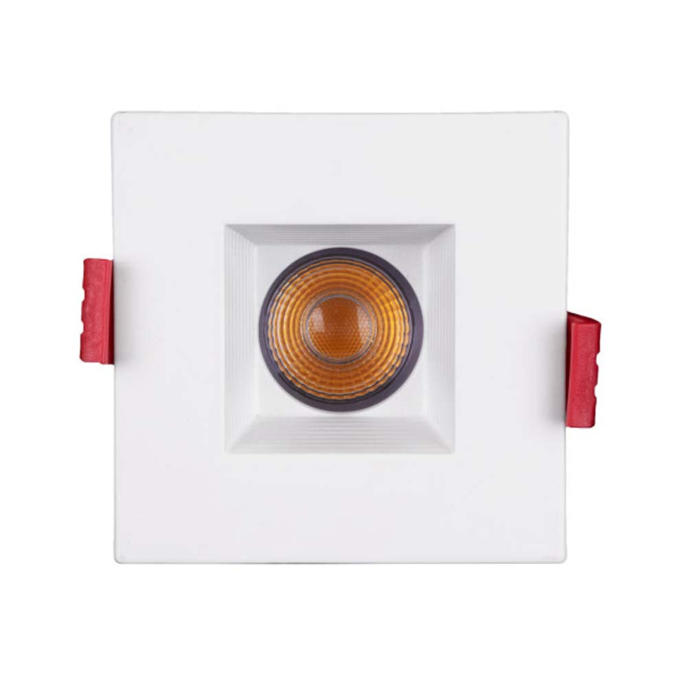 NICOR 2-inch Square LED Recessed Downlight with Baffle in White, 3000K