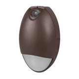 Bronze Outdoor LED Teardrop Emergency Wall Pack with Photocell 2700K
