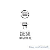 OSRAM 64260 30w 12v PG22 Single Ended Halogen Light Bulb - BulbAmerica