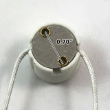 Satco 90-1552 1000w 250v 6in SF1 Lead GU10 base porcelain round ceramic socket - BulbAmerica