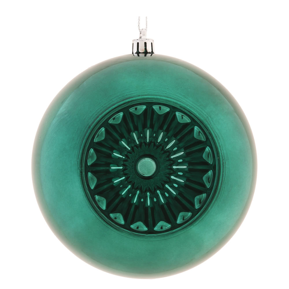 Vickerman 4.75 in. Sea Blue Shiny Ball Christmas Ornament