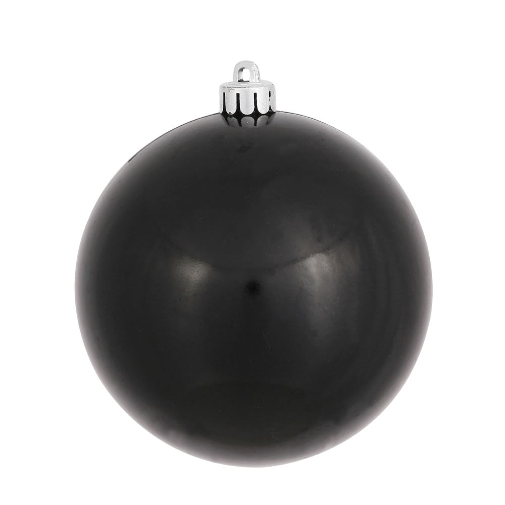 Vickerman 8 in. Black Candy Ball Christmas Ornament