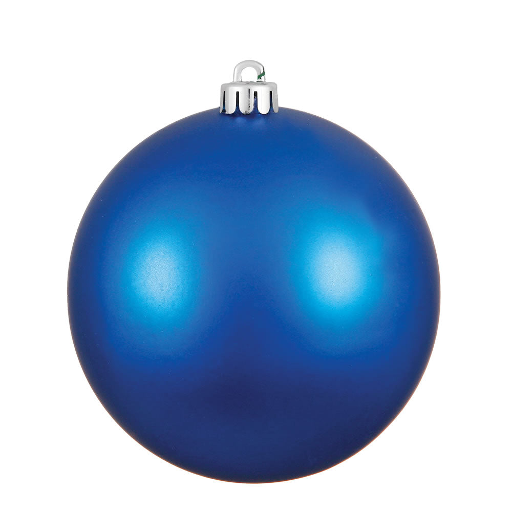 Vickerman 8 in. Blue Matte Ball Christmas Ornament