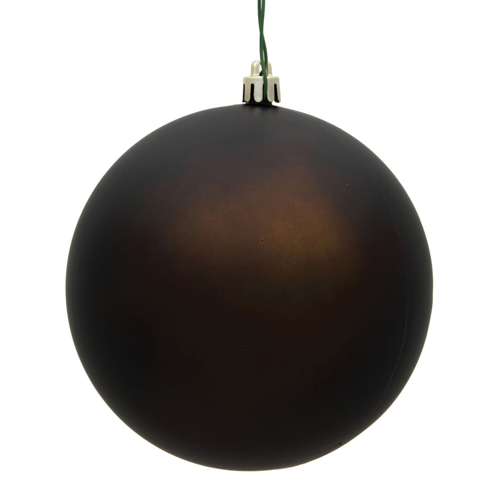 Vickerman 8 in. Chocolate Matte Ball Christmas Ornament