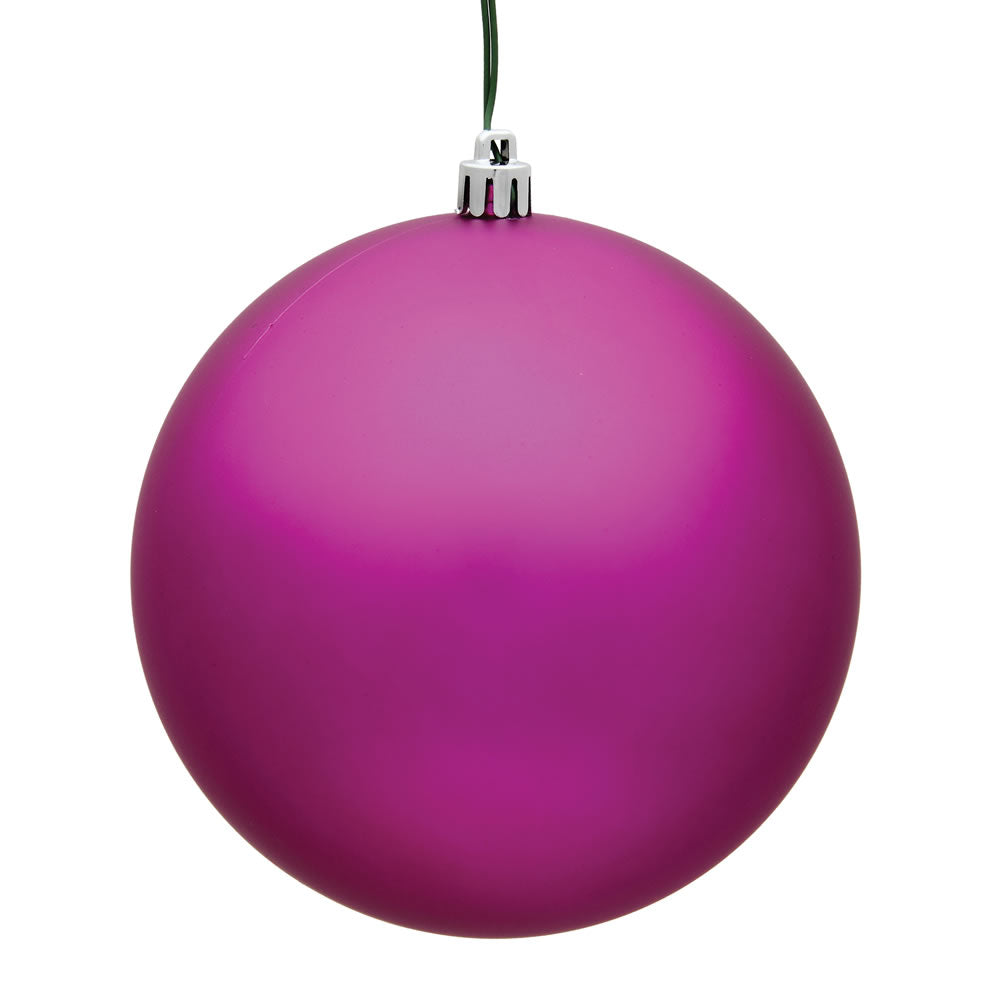 Vickerman 4.75 in. Fuchsia Matte Ball Christmas Ornament