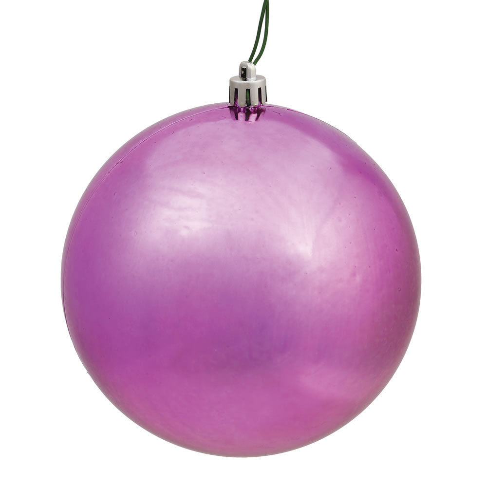 Vickerman 8 in. Mauve Shiny Ball Christmas Ornament